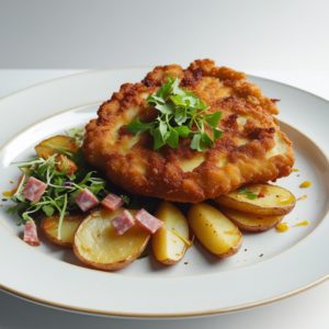 Hähnchenschnitzel mit Bratkartoffeln